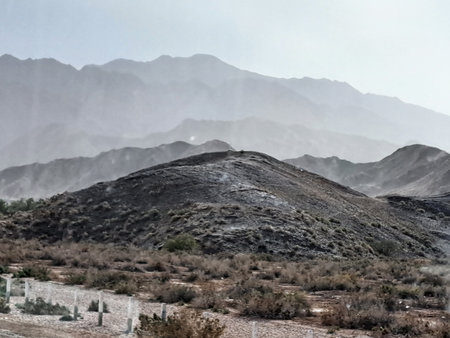 Mountain landscape in the Negev Desert in Israel. Middle Eastの写真素材