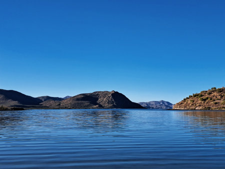 Lake Titicaca, Bolivia. Lake Titicaca is the largest freshwater lake in the world.の写真素材