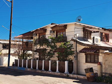 Old wooden houses in Nessebar, Bulgariaの写真素材
