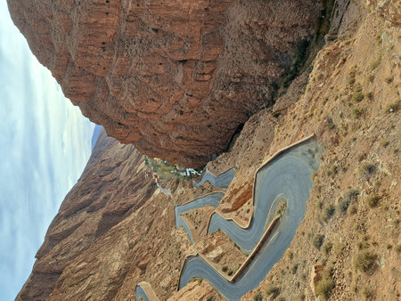 Winding road in Capitol Reef National Park, United States of Americaの写真素材