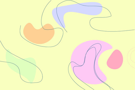 Seamless pattern with abstract liquid shapes in pastel colors.のイラスト素材