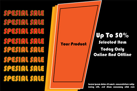 Abstract orange and black background with place for your text. Vector illustrationのイラスト素材