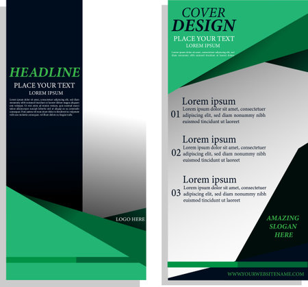 banner design template for your business with green and blue color.のイラスト素材