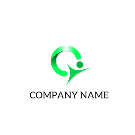 Human character logo sign illustration vector design. Health care logo sign.のイラスト素材