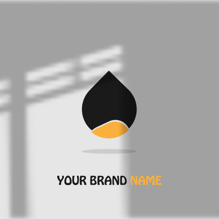 Vector logo design template for oil or petrol industry. Oil drop icon.のイラスト素材