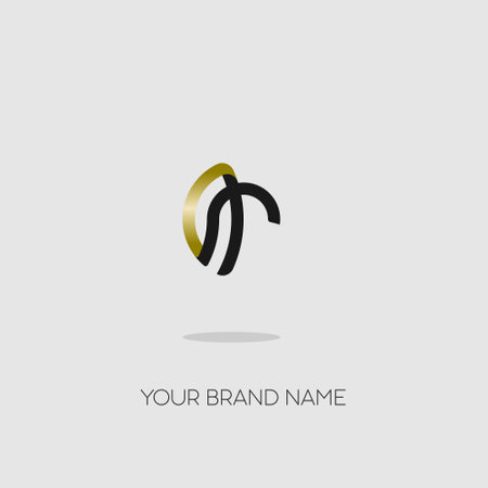 Vector logo design template elements for your application or corporate identity in black and gold colorsのイラスト素材