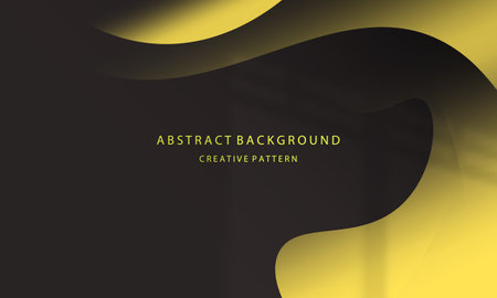Black and yellow abstract background. Vector illustration. Cover design template.のイラスト素材