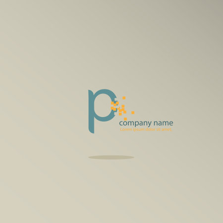 Vector logo design template. Technology and digital logotype element. Corporate identity icon.のイラスト素材