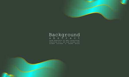 Abstract green wavy background with copy space for text. Vector illustration.のイラスト素材