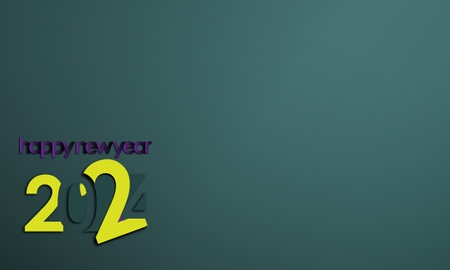 Happy New Year 2024 elegant Text Design