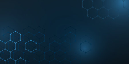 Abstract hexagon background. Medical, science and technology concept. Vector illustrationのイラスト素材