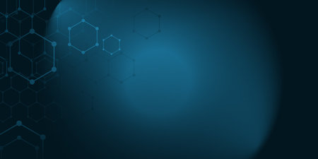 Abstract molecules medical background. Science and technology concept. Vector illustration.のイラスト素材