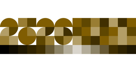 Abstract geometric background with rounded rectangles in brown colors. Vector illustration