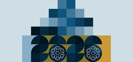 Abstract geometric background in the style of minimalism. Vector illustration.のイラスト素材