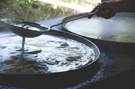 How to make coconut sugarの写真素材