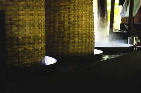 How to make coconut sugarの写真素材