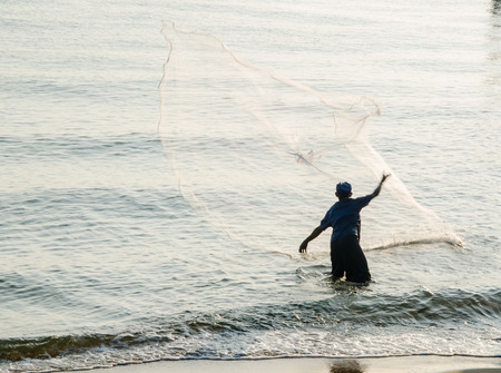 Fisher The old manの写真素材