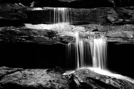 Waterfall in deep forestの写真素材
