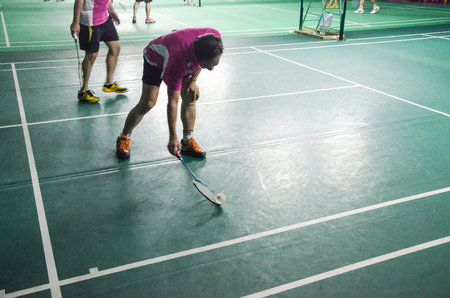 Badminton Stadium Standard Badminton tournamentのeditorial素材