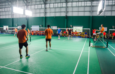 Badminton Stadium Standard Badminton tournamentのeditorial素材