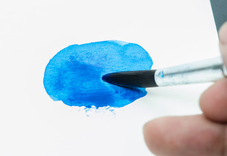 Paintbrush with Watercolorの写真素材