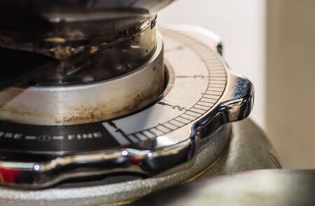 Barista making a cup of coffee soft focus image .の写真素材