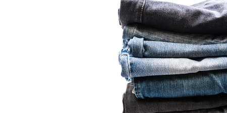 jeans texture on White backgroundの写真素材