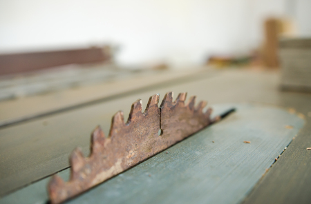 The carpenter was working furniture wood in studioの写真素材