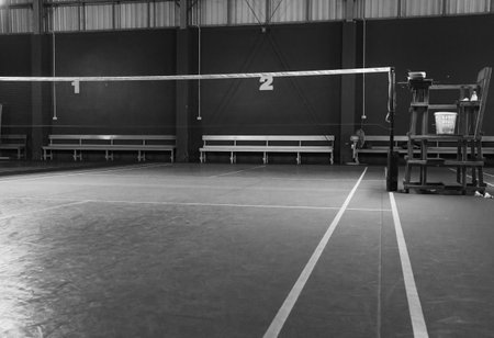 badminton court standard form for competitionの写真素材
