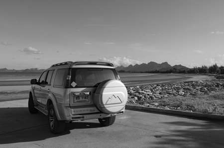 Pranburi, Thailand 30 May 2022 suvs touring on a vacation to the beach in southern Thailandのeditorial素材