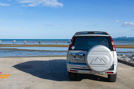 Pranburi, Thailand 30 May 2022 suvs touring on a vacation to the beach in southern Thailandのeditorial素材