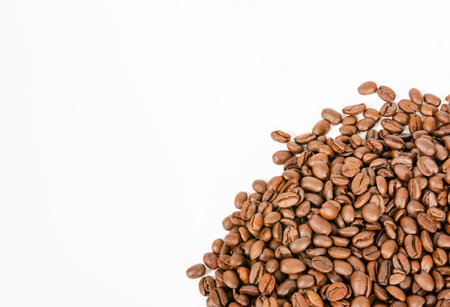 Roasting coffee beans in the background