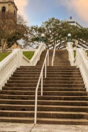 Staircases from downtown Corpus Christi, Texas to Uptown Corpus Christi, TXのeditorial素材