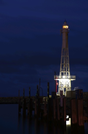 Lighthouse in Perth Australia taken at nightの素材