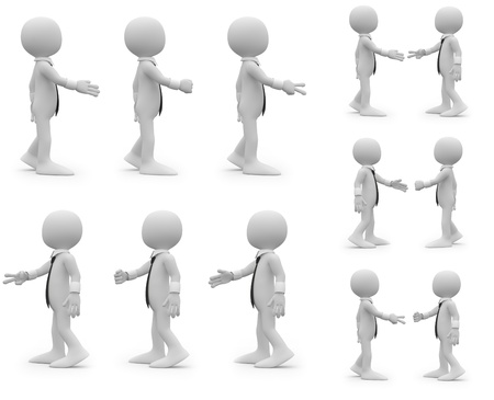 Rock, paper, scissors, different combinationsの写真素材