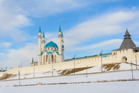 View of the Kazan Kremlin Kazan, Republic of Tatarstan, Russia.のeditorial素材