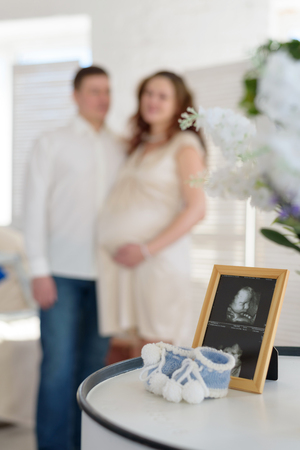 Ultrasound photography, front view, bokehの写真素材