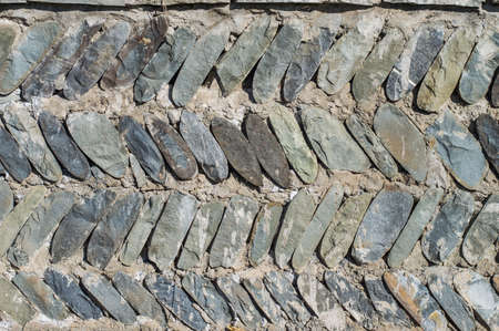 damaged stone wallの写真素材