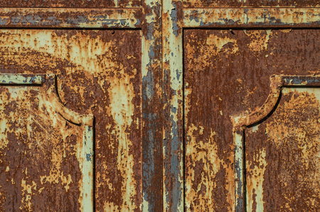 rusty metal plateの写真素材