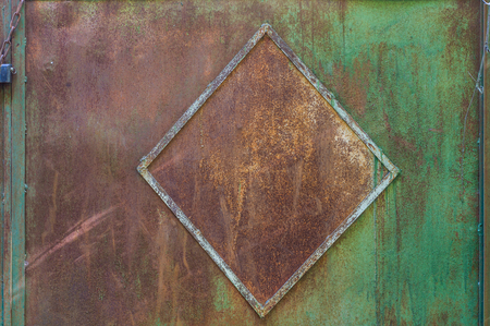 rusty metal plateの写真素材