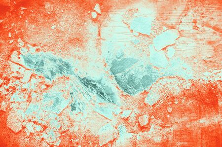 abstract red, orange, celadon and aquamarine colors background for design.