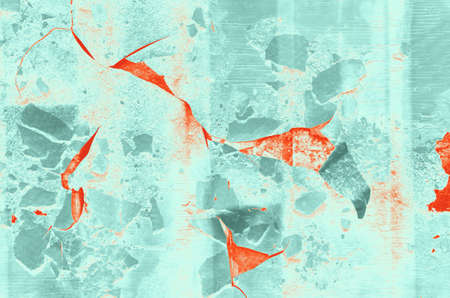 abstract red, orange, celadon and aquamarine colors background for design.