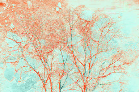 abstract red, orange, celadon and aquamarine colors background for design.