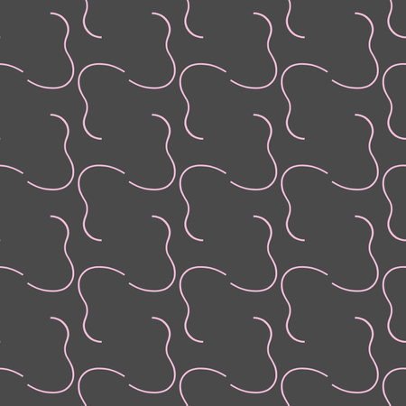 Vector seamless pattern, texture background. Hand drawn pink colored lines on dark gray.のイラスト素材