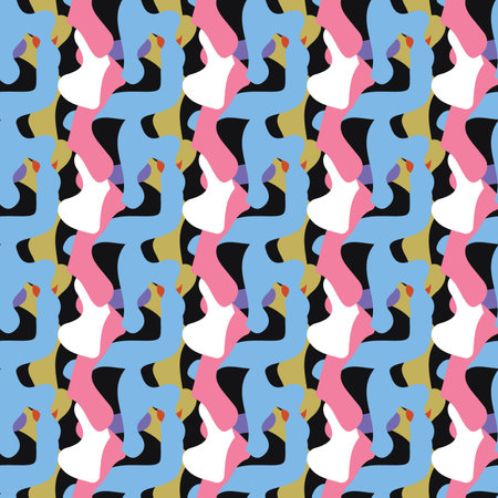Vector seamless pattern, texture background. Hand drawn and mix colored.