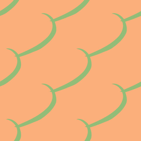 Vector seamless pattern, texture background. Hand drawn and orange, green colors.のイラスト素材