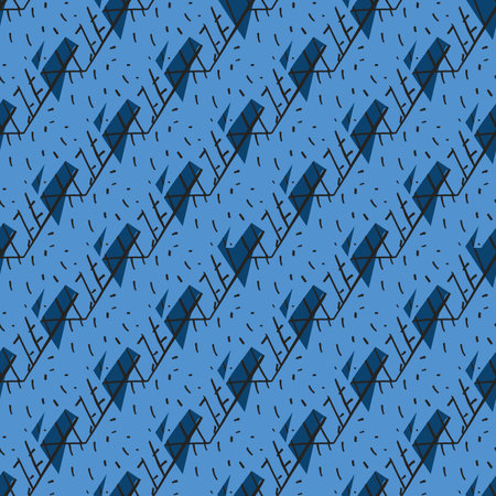 Vector seamless pattern, texture background. Hand drawn and blue, black colors.のイラスト素材