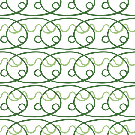 Vector seamless pattern, texture background. Hand drawn, green and white colors.