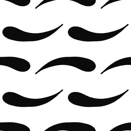 Vector seamless texture background pattern. Hand drawn, black and white colors.のイラスト素材