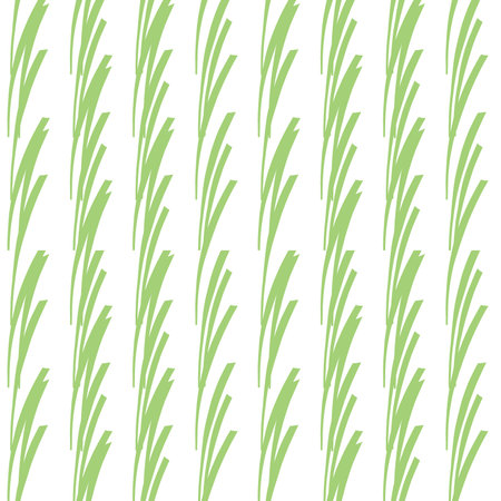 Vector seamless texture background pattern. Hand drawn, green and white colors.のイラスト素材